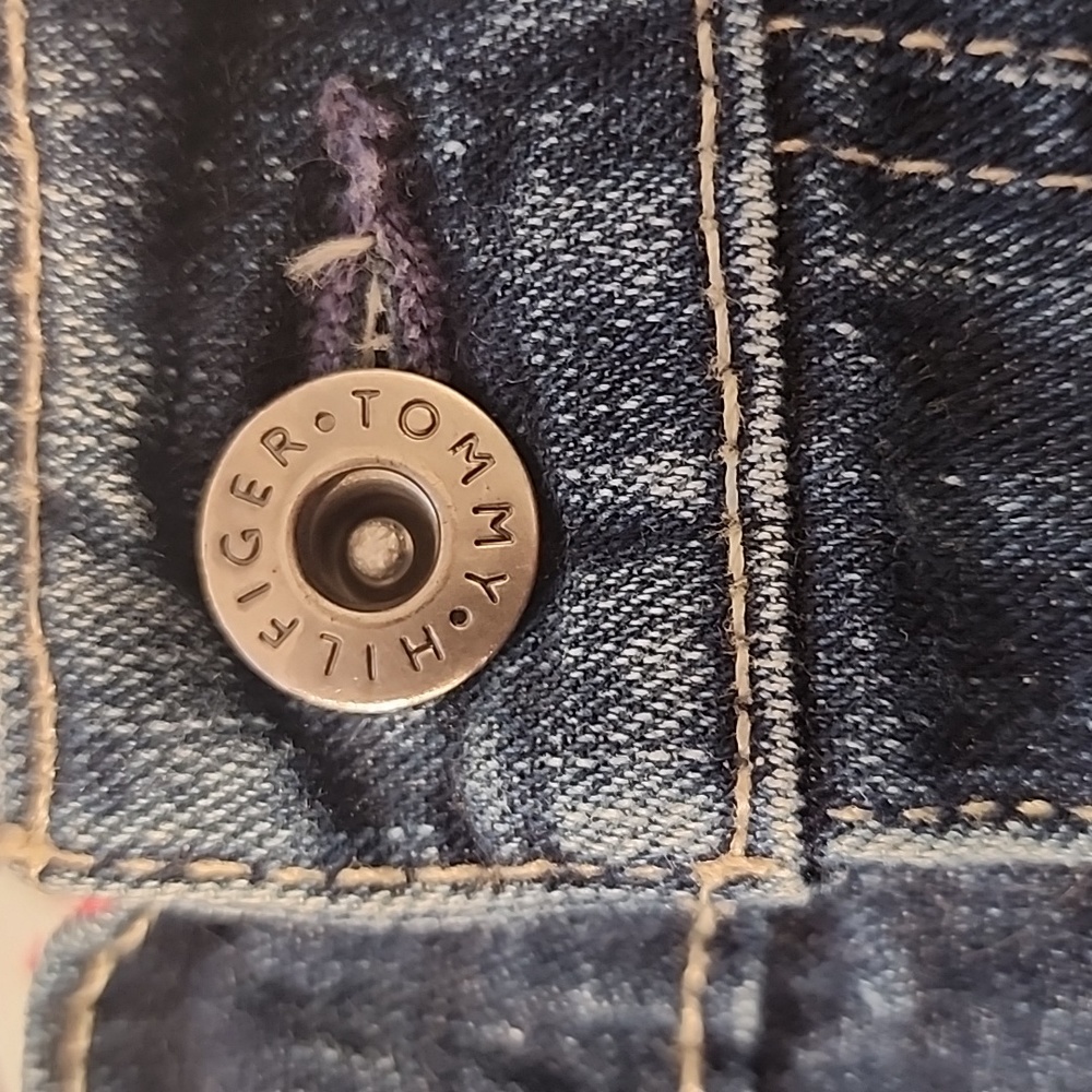 Tommy Hilfiger Low Rise Flare denim jeans sz 12r - Picture 9 of 12